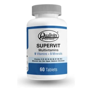 Supervit X 60 Tabs Qualivits® | 9 Vitaminas + 5 Minerales Sin Sabor