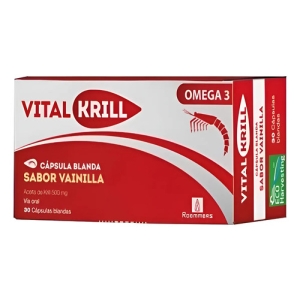 Vitalkrill 500 Mg 30 Capsulas Blandas Omega 3 Vainilla