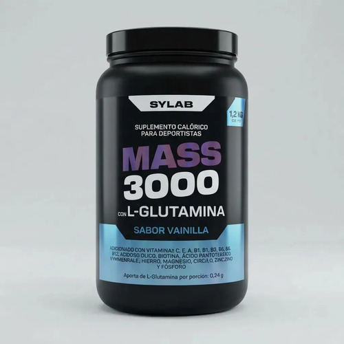 Proteína En Polvo Sylab Mass 3000 1.2 Kg Vainilla Hipercalórica - Imagen 5