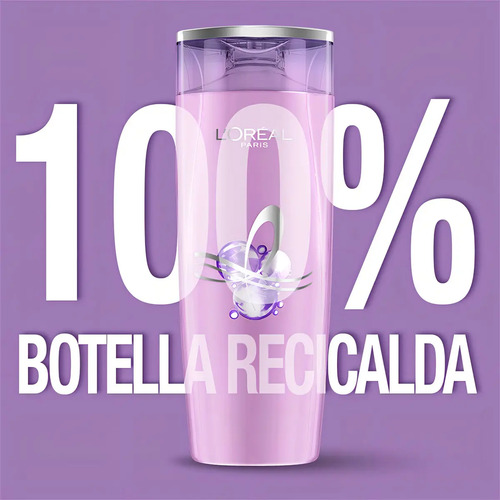 Shampoo L'oréal Paris Elvive Hidra Hialurónico, Efecto Hidratante Rellenador 72h X370ml - Imagen 7