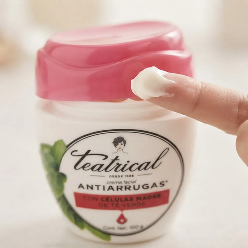 Crema Facial Teatrical Antiarrugas Células Madre Té Verde 10 Todo Tipo De Piel Día/noche - Imagen 3