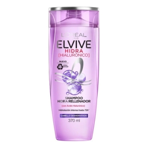 Shampoo L'oréal Paris Elvive Hidra Hialurónico, Efecto Hidratante Rellenador 72h X370ml