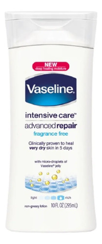 Crema Vaseline Advanced Repair Sin Aroma 295ml | Crema Corporal Humectante Para Piel Extra Seca Y Sensible | 1 Unidad Neutra