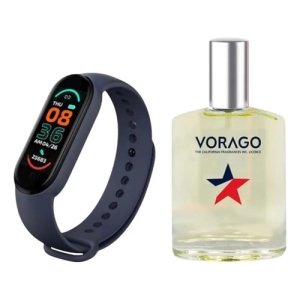 Set Perfume Vorago 50ml Con Reloj Smartwatch Goldtech