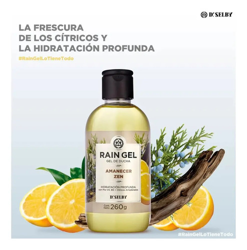 Set Gel De Ducha Rain Gel 260 G + Body Mist 120 Ml Sangar - Imagen 6