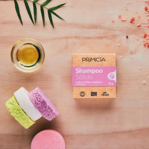 Shampoo Sòlido Primicia Para Cabello Teñido O Dañado 50g - Imagen 2