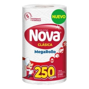 Rollo De Cocina Nova Familiar 250 Paños