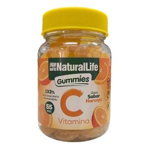 Vitamina C Natural Life Gomitas 55 Días.  Naranja
