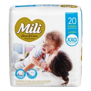 Pañales Descartables Mili Love & Care Xxg 20 Unidades Extra Extra Grande (xxg)