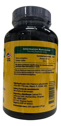Natural Life Soy Lecithin Lecitina De Soja 1200mg Sin Sabor - Imagen 3