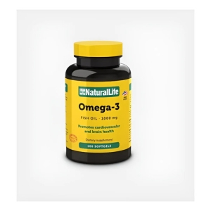 Natural Life Omega 3 Fish Oil Frasco 100 Cápsulas Sin Sabor