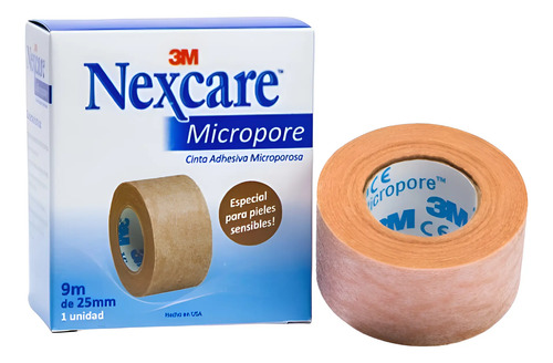 3m Nexcare Micropore Cinta Leuco Color Piel 2,5 Cm X 9 Mt Piel Liso