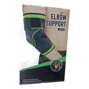 Codera Elástica Deportiva Compresión Codo Tendinitis Negro/verde